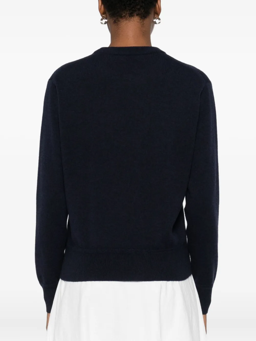 Bally Long Sleeve Crew Neck Knitwear Top In Blue
