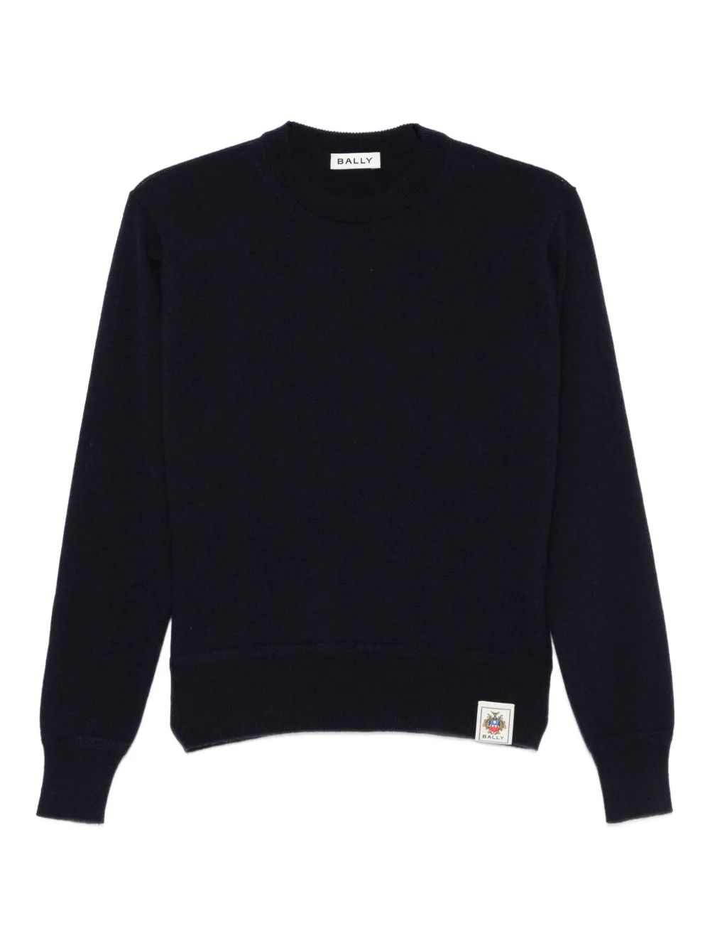 Bally logo-patch cashmere sweater | Blue | Image 1