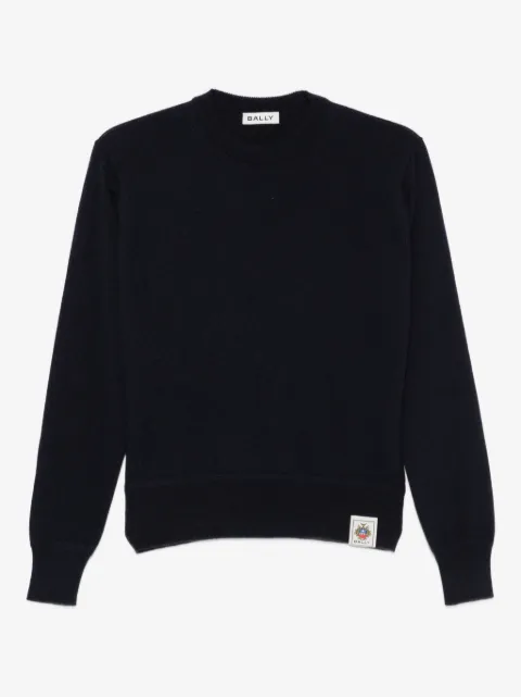 Bally logo-patch cashmere sweater