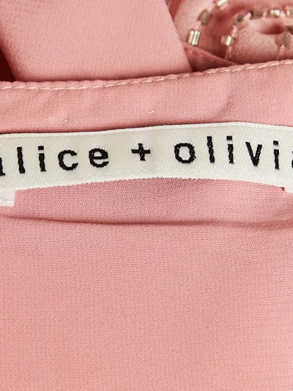 alice and olivia pink v neck dress Alice + Olivia v-neck Dress | Pink