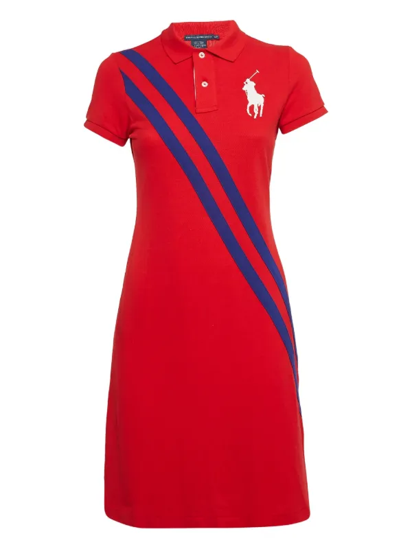 Polo Ralph Lauren Vintage Polo Stripe Dress | Red | FARFETCH