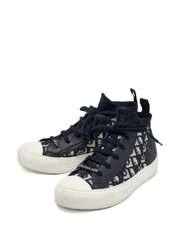 Christian Dior Pre-Owned Oblique-canvas Sneakers Blue FARFETCH IN