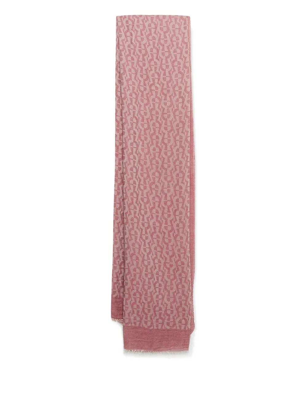 Aigner Vintage patterned fringed scarf | Pink | Image 1