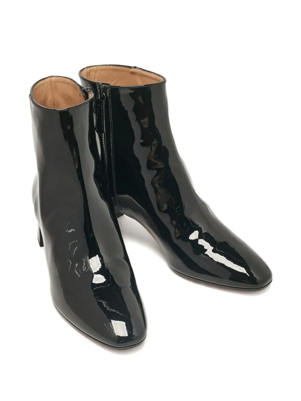 Aquazzura 50 mm lakleren laarzen met blokhak - Zwart