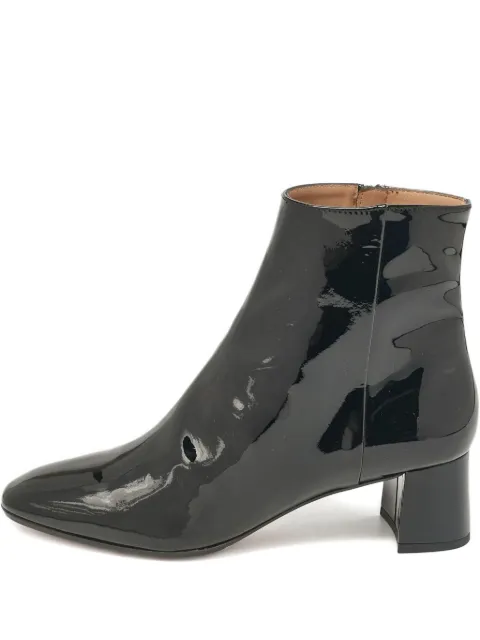 Aquazzura 50mm patent-leather block-heel boots