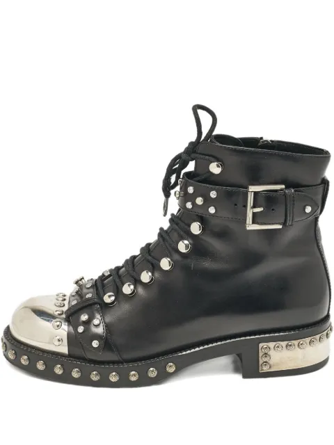 Alexander McQueen Pre-Owned studded leather boots