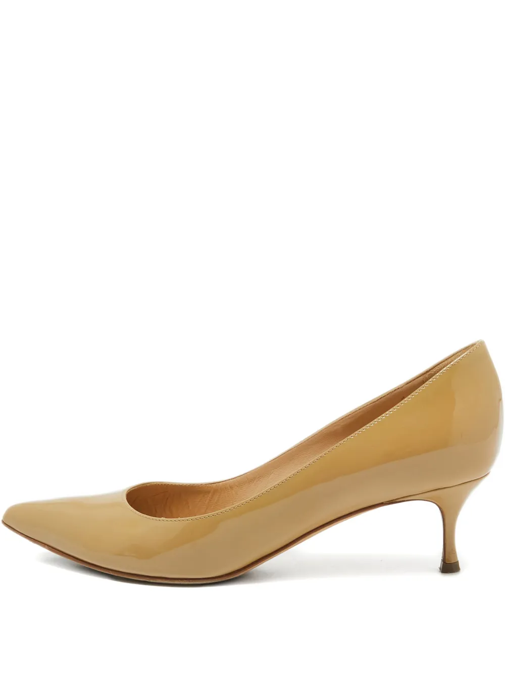 Sergio Rossi Vintage 50mm leather heeled pumps | Neutrals | Image 1