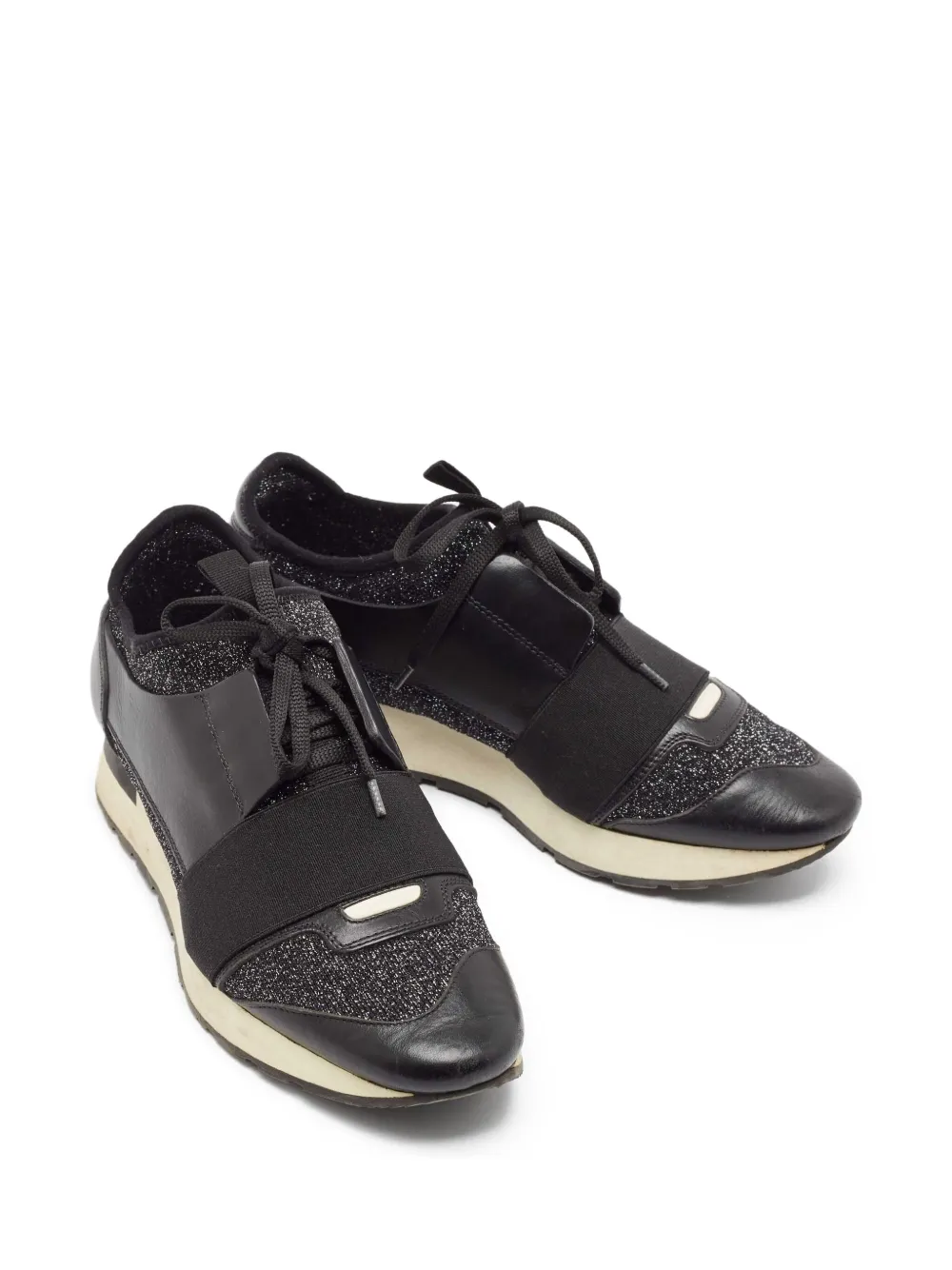 Balenciaga Pre-Owned Race Runners sneakers verfraaid met glitter - Zwart