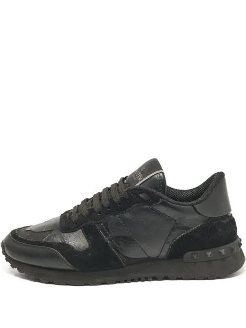 Valentino Garavani Pre-Owned suede-panelled sneakers