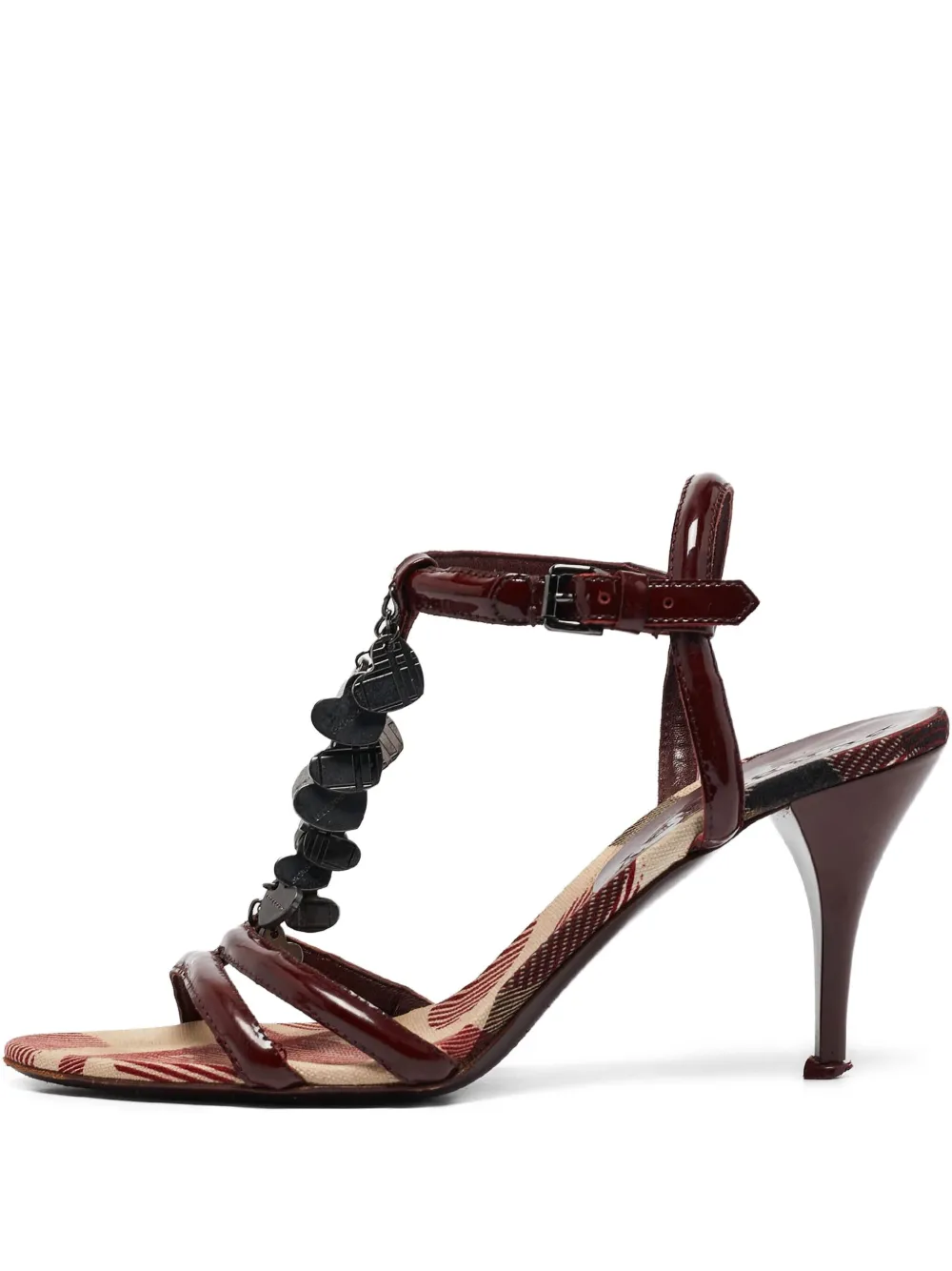 Burberry Pre-Owned 85mm patent-leather sandals | Red | Image 1