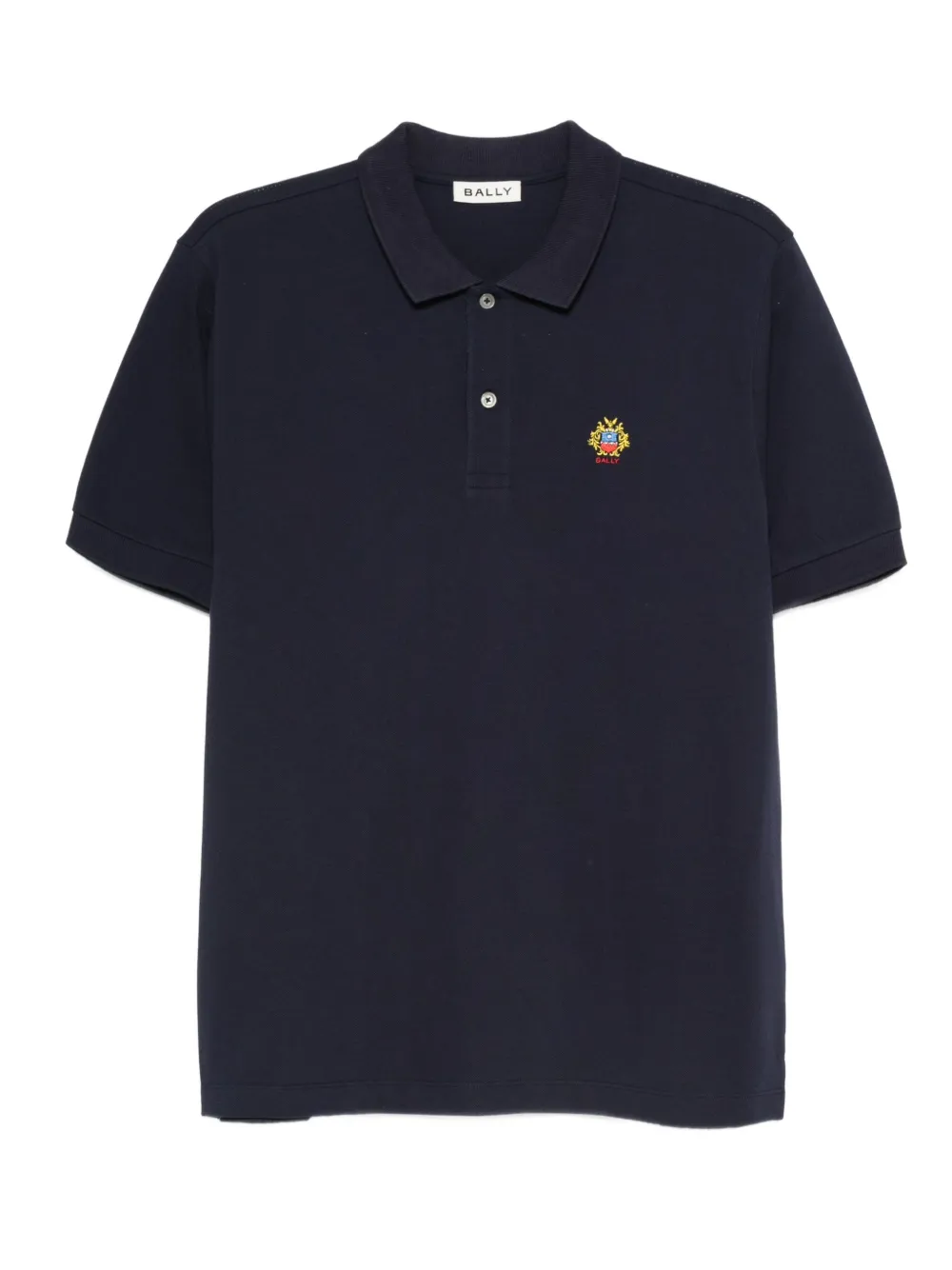 Bally logo-patch polo shirt | Blue | Image 1