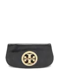 Tory Burch leather logo flap bag - Black