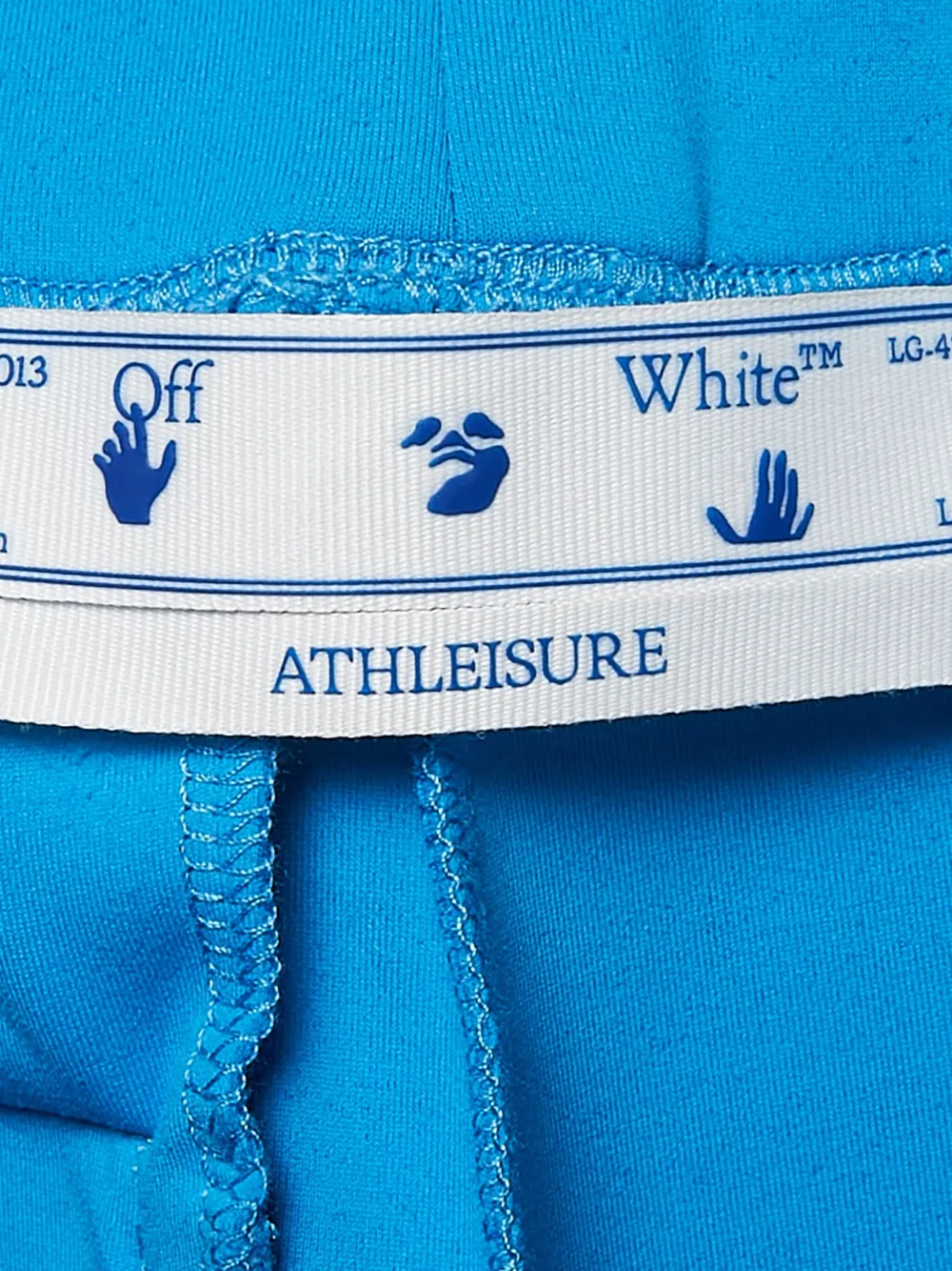 Off-White Pre-Owned Broek met logoband en zijsplit - Blauw