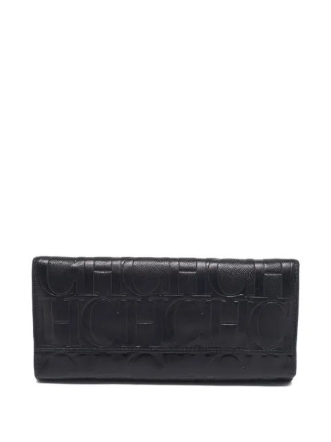 Carolina Herrera Vintage Pre-owned monogram-leather wallet