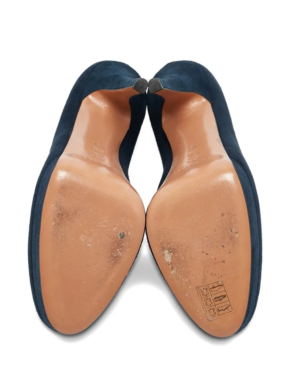 Pre-owned Casadei Vintage 145mm Platform Pumps In Blue
