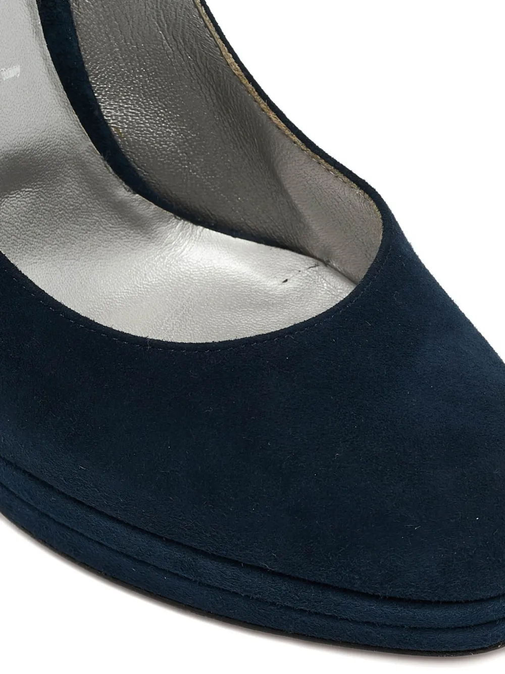 Pre-owned Casadei Vintage 145mm Platform Pumps In Blue