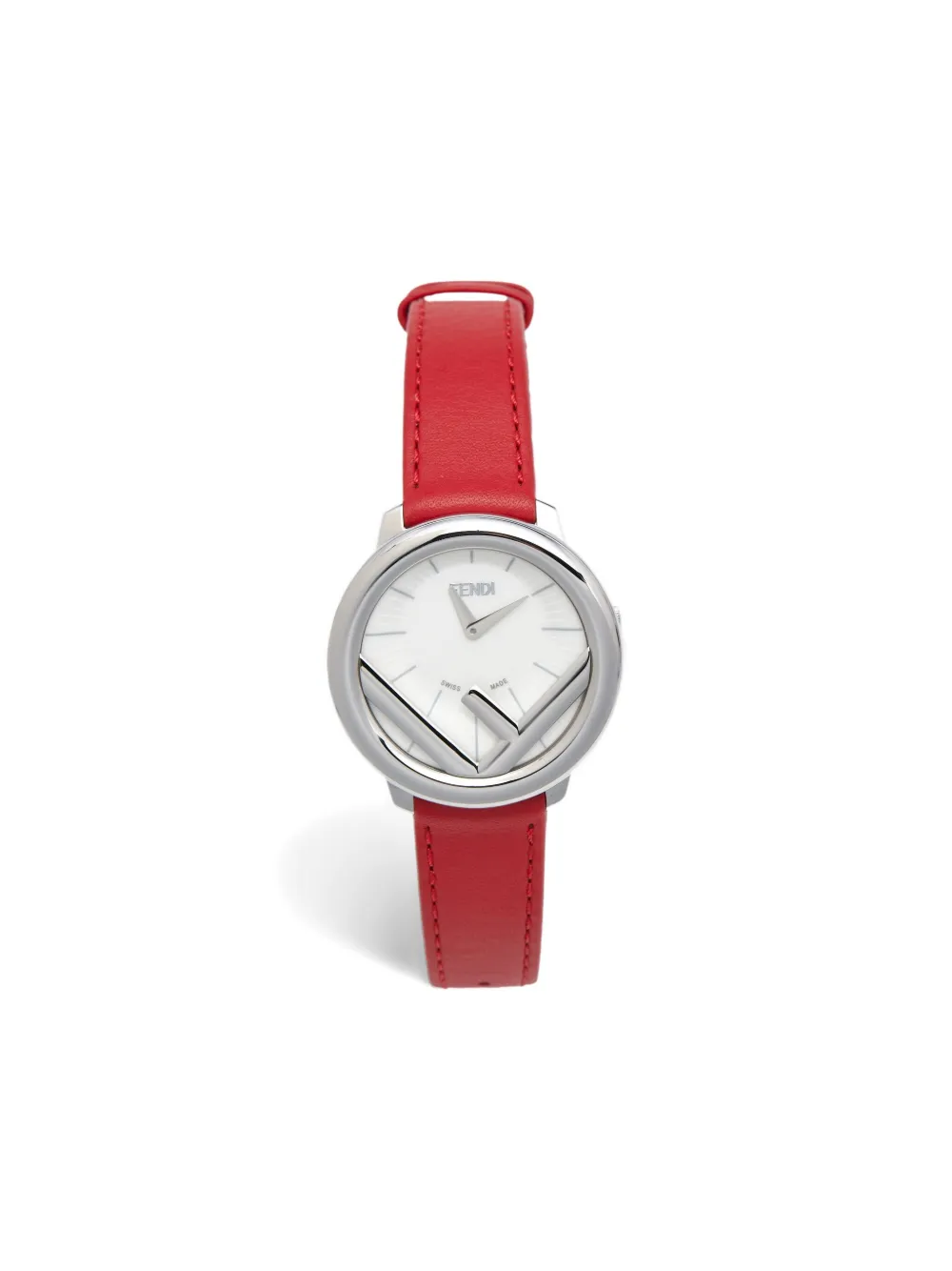 Fendi Pre-Owned Steel Fendi Logo Dial 36mm - ホワイト Fendi Pre-Owned Steel Fendi Logo Dial 36mm - ホワイト