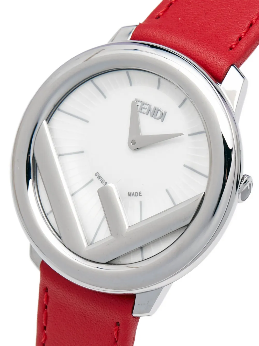 Fendi Pre-Owned Steel Fendi Logo Dial 36mm | Image 2