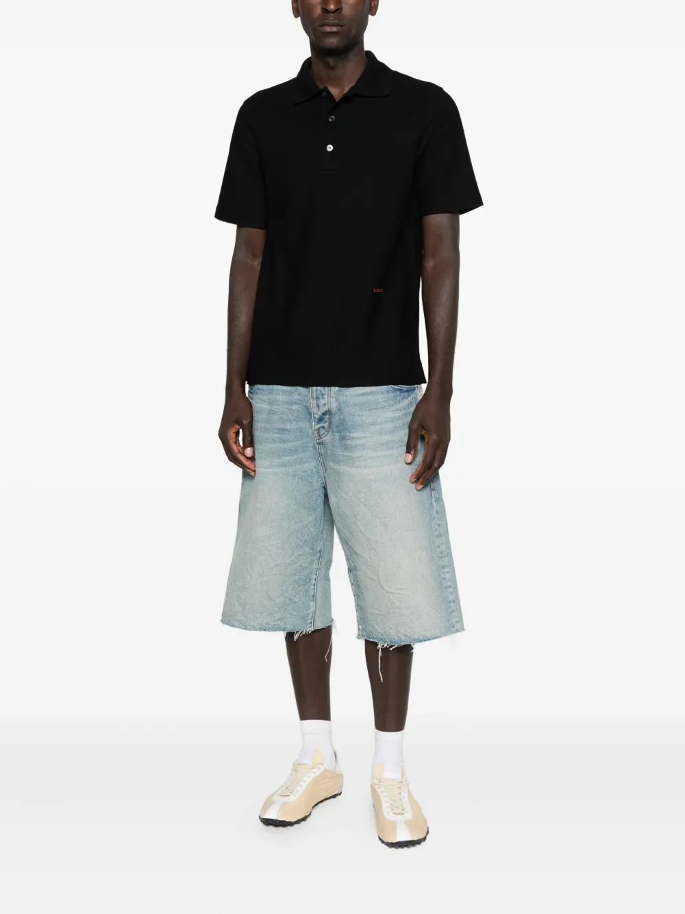 Lanvin Poloshirt met korte mouwen - Zwart