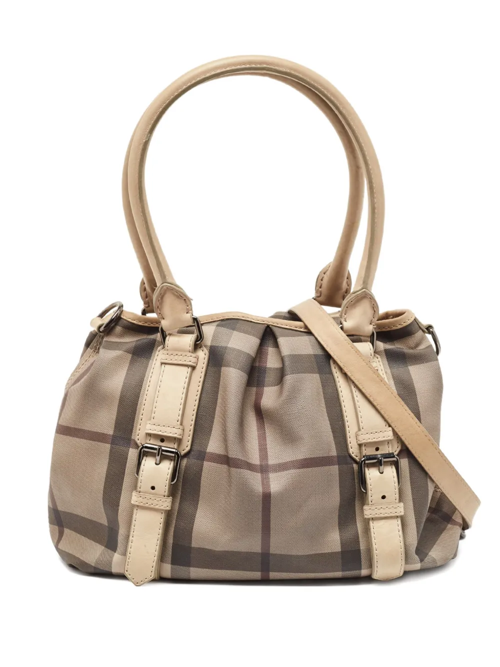check-print tote bag