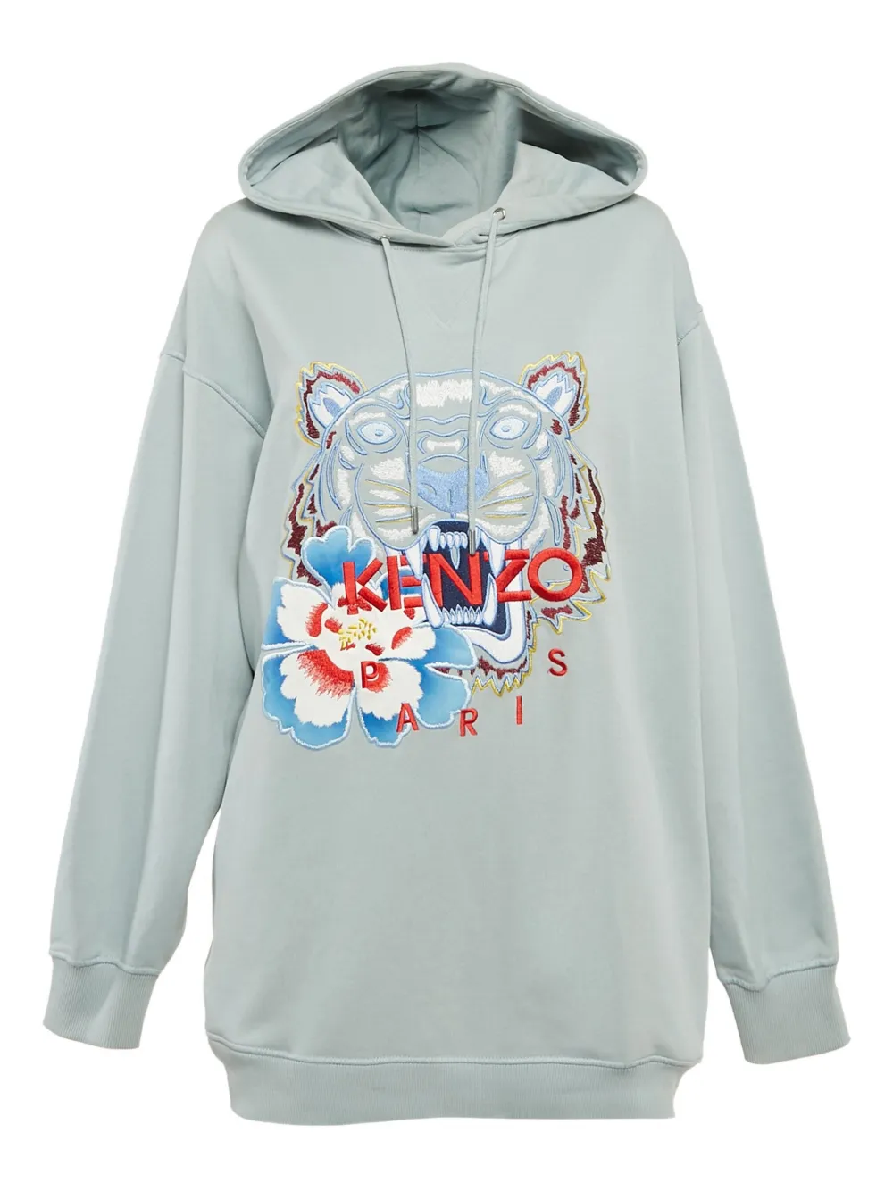 Kenzo Pre-Owned 2024 tiger-embroidered hoodie | Blue | Image 1