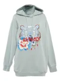 Kenzo Pre-Owned 2024 tiger-embroidered hoodie - Blue