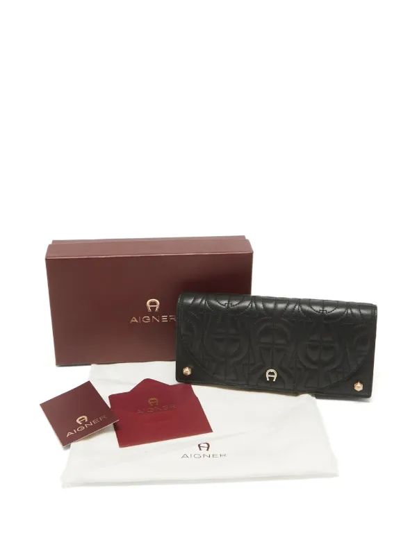 Wallets aigner aigner 財布 AIGNER - ロングウォレット ベージュ - lusitaniapel pt