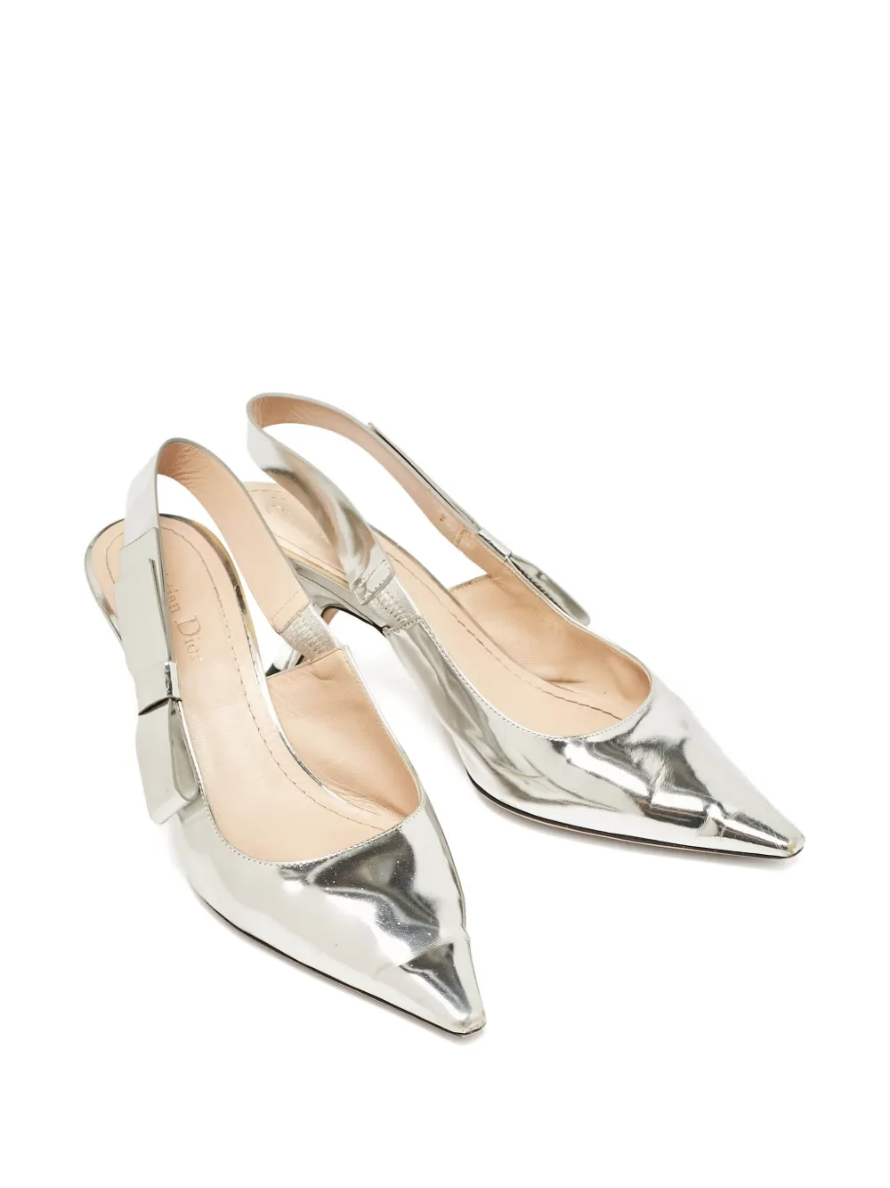 Christian Dior Pre-Owned 70 mm leren pumps - Grijs