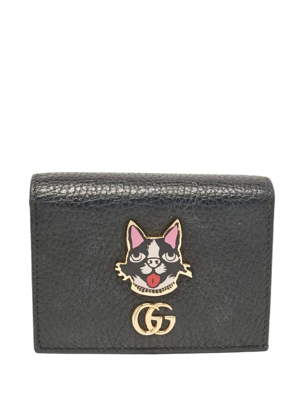 Gucci Pre-Owned 2024 キャットアップリケ 財布 - ブラック Gucci Pre-Owned 2024 キャットアップリケ 財布 - ブラック