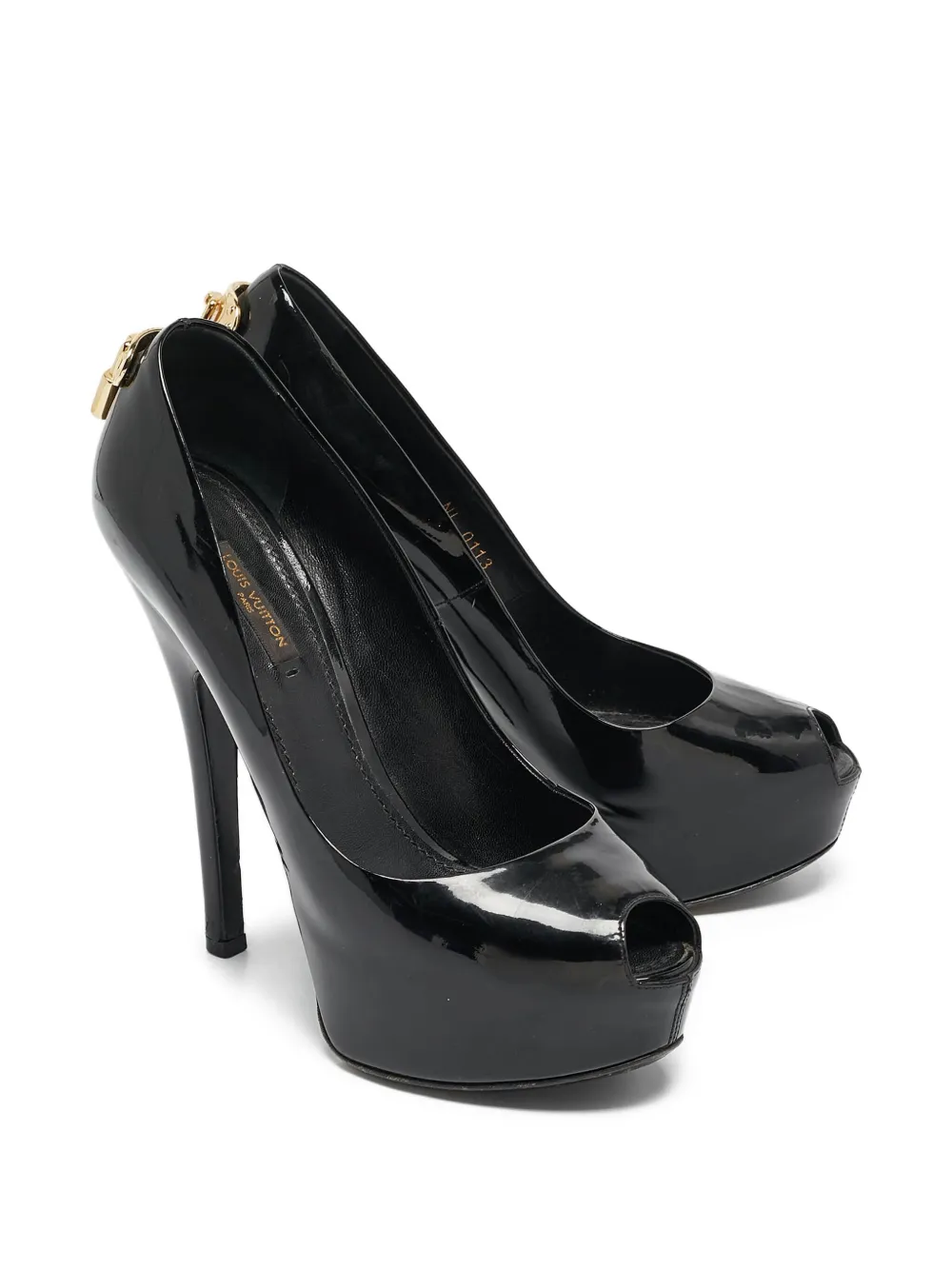 Louis Vuitton Pre-Owned 2023 150 mm Oh Really! lakleren pumps met open neus - Zwart