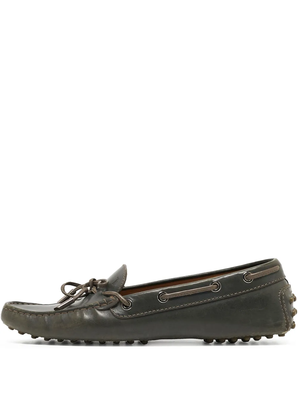 Tod's Vintage leather boat shoes | Green | Image 1