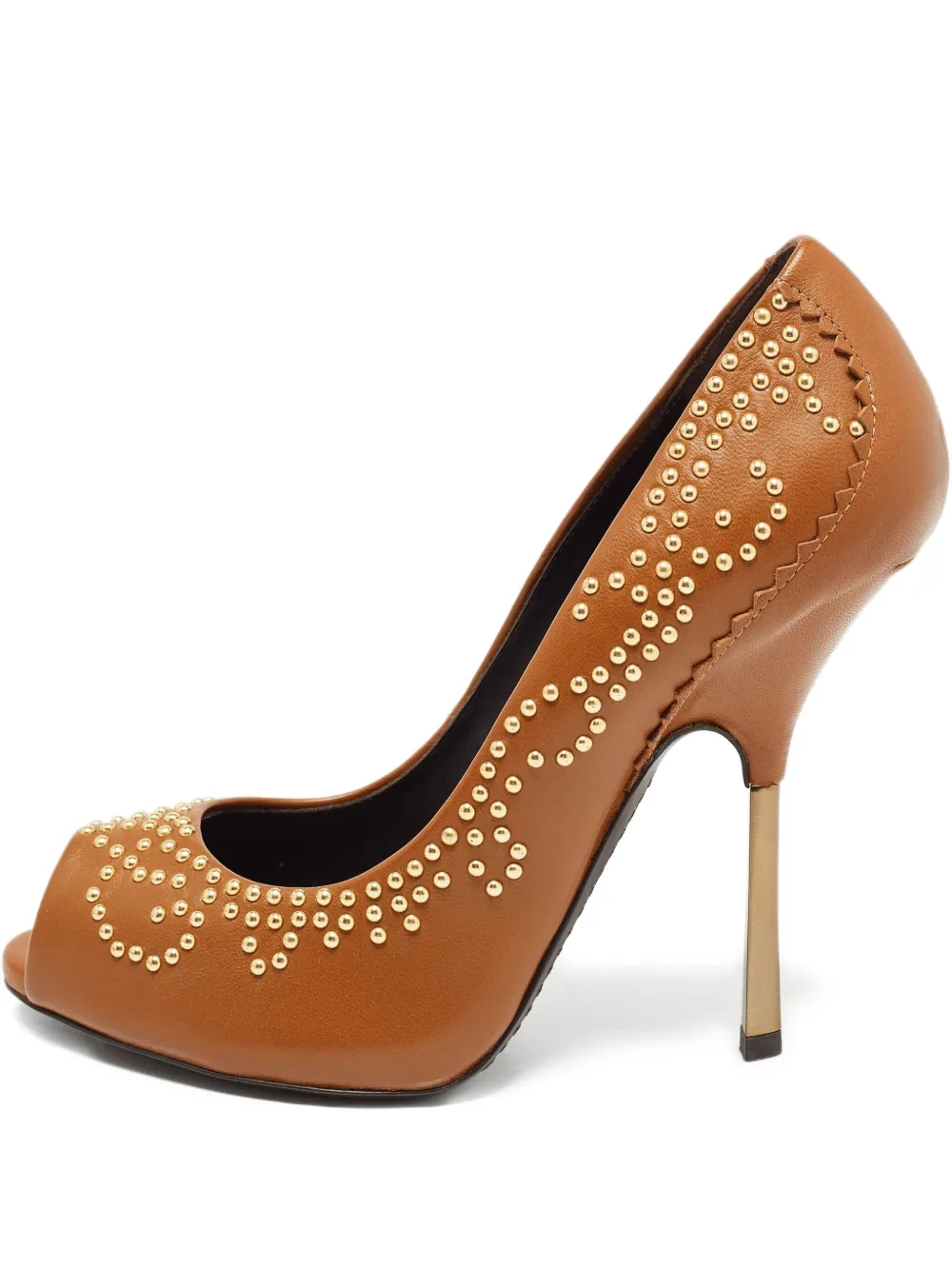 115mm peep-toe embellished pumps