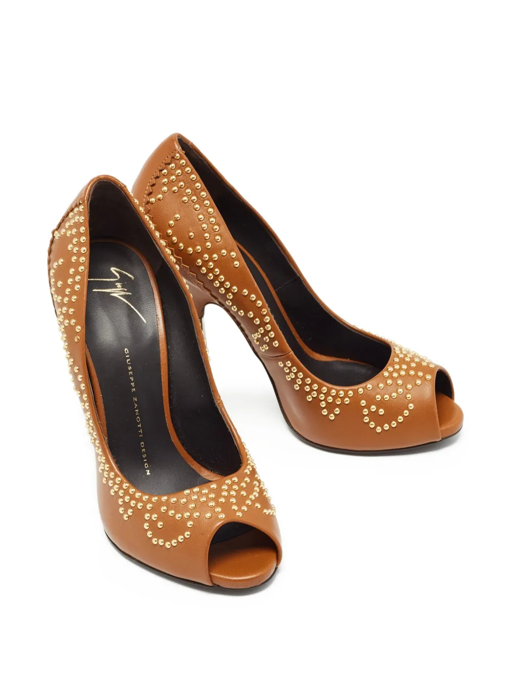 Giuseppe Zanotti Vintage 115 mm pumps met open neus - Bruin