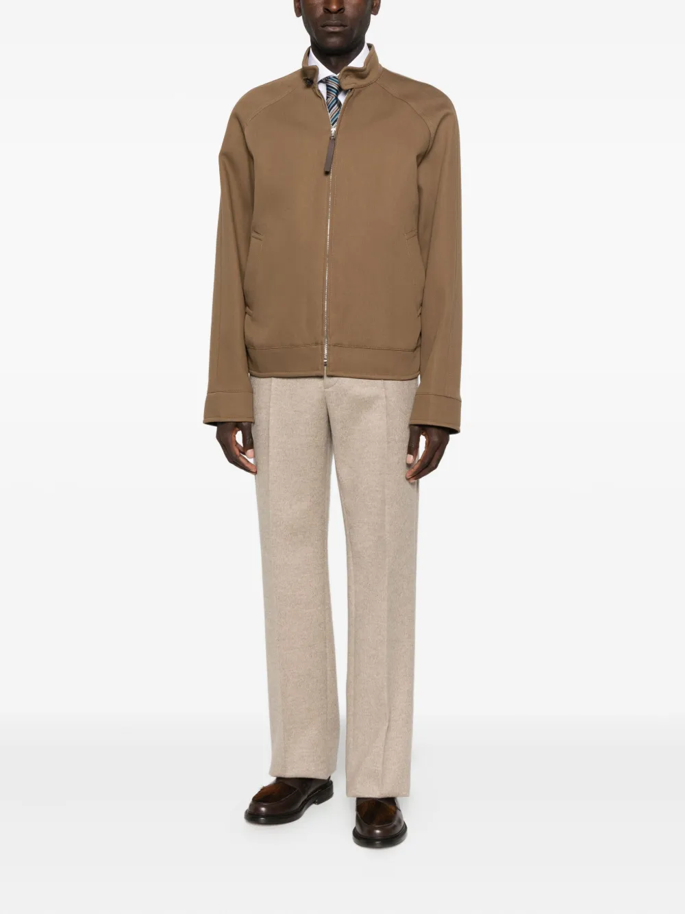 Moschino Zip-fastenning Bomber Jacket In Brown