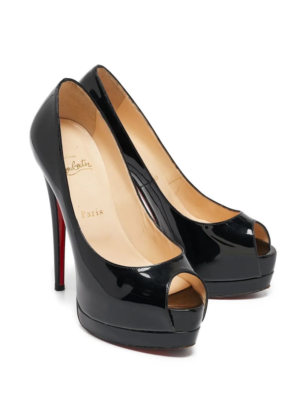 Christian Louboutin Pre-Owned 2024 150 mm Lady Peep pumps - Zwart