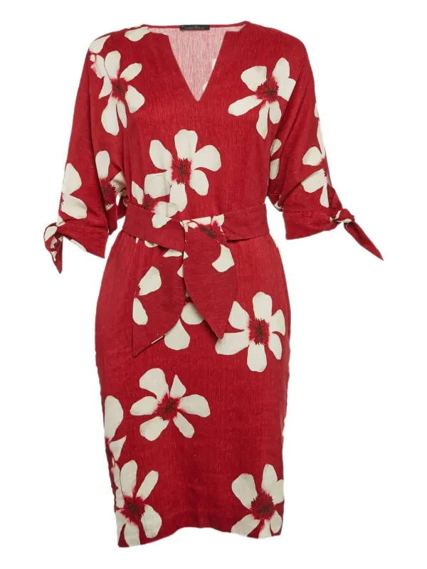carolina herrera red floral dress CH Carolina Herrera Red & Black Floral Jacquard Strapless Mermaid Gown M CH Carolina Herrera