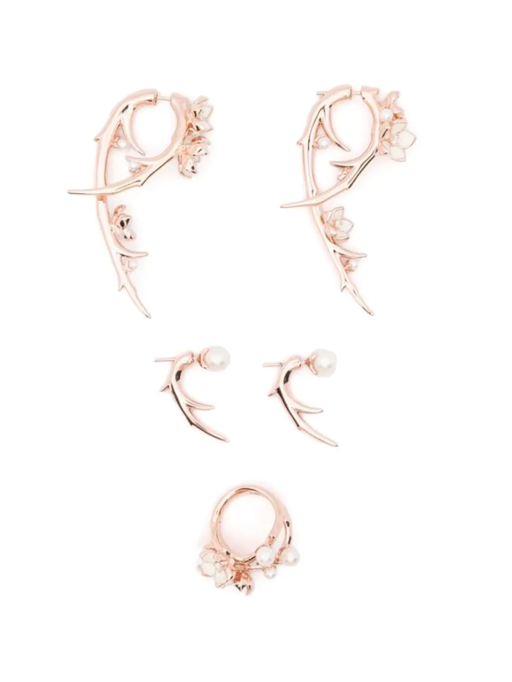 Shaun Leane diamond drop earrings set (set of three) - Rosa