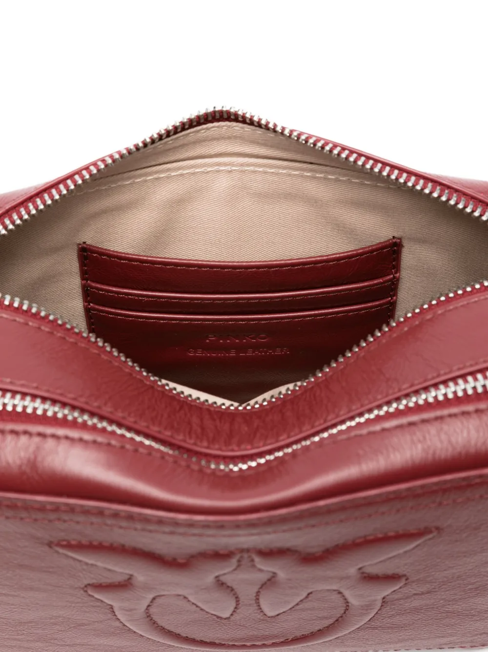 PINKO Crossbodytas met logo-reliëf Rood