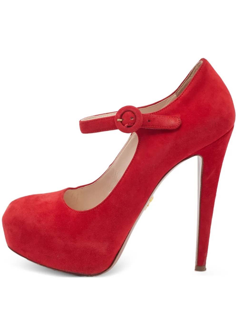 Prada Pre-Owned 140mm suede buckled pumps - レッド Prada Pre-Owned 140mm suede buckled pumps - レッド