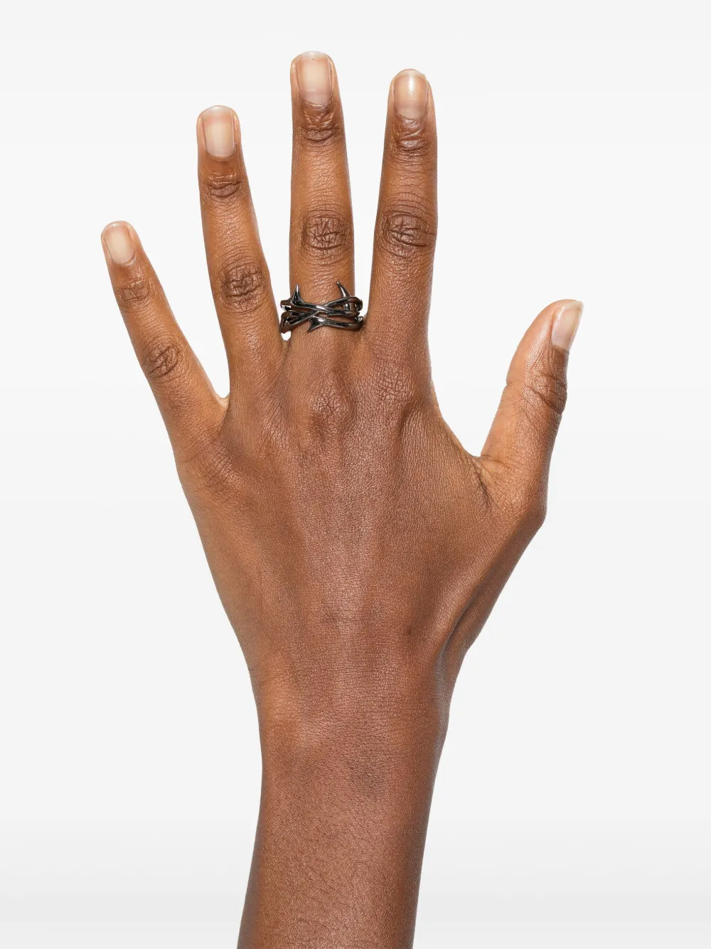 Shaun Leane Sterling Silver Rose Thorn Triple Band Ring In Metallic