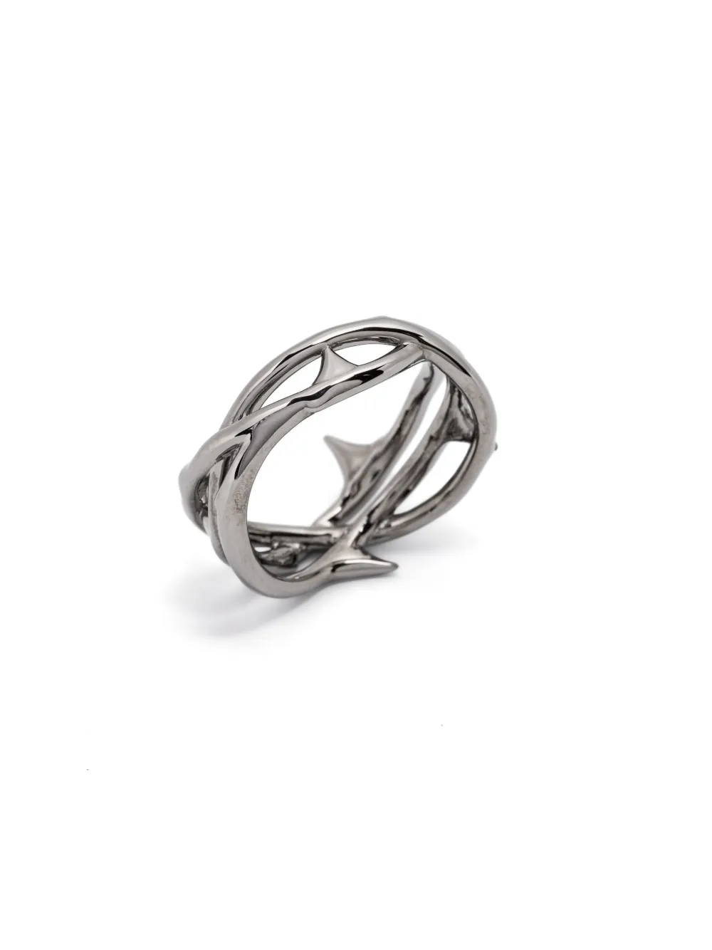 Shaun Leane Sterling Silver Rose Thorn Triple Band Ring In Metallic