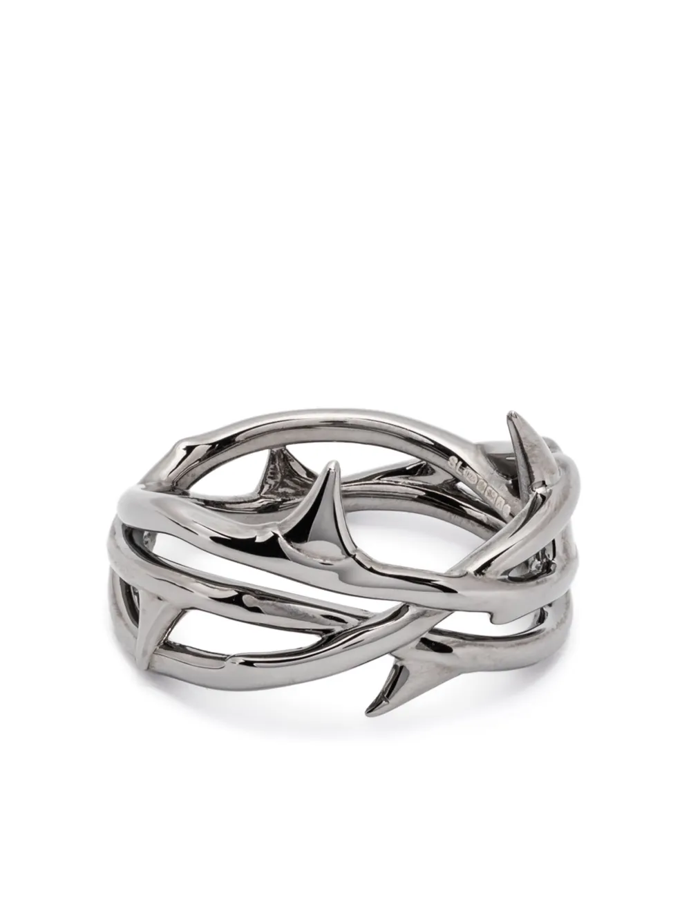 Shaun Leane Sterling Silver Rose Thorn Triple Band Ring In Metallic