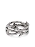 Shaun Leane sterling silver Rose Thorn Triple band ring