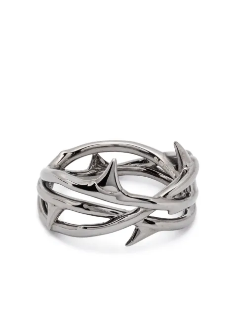 Shaun Leane sterling silver Rose Thorn Triple band ring
