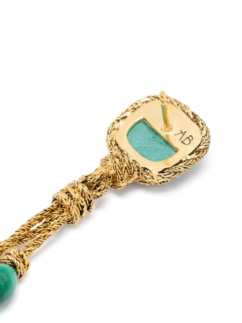 Aurelie Bidermann Miki Malachite Earrings In Green