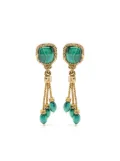 Aurelie Bidermann Miki malachite earrings - Gold