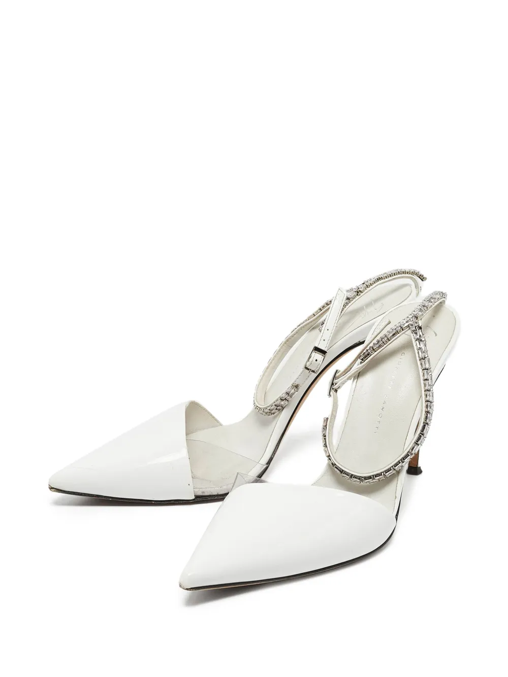 Giuseppe Zanotti Vintage 10 mm Xenya pumps met puntige neus - Wit