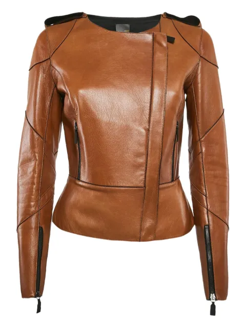 Fendi Pre-Owned zip-up leather jacket