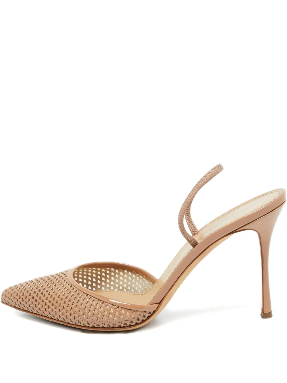 pre-owned 95mm mesh-design pumps