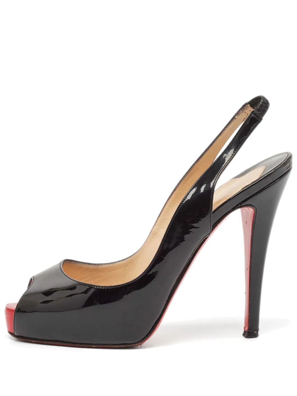 Christian Louboutin Pre-Owned 2023 ピープトゥ パンプス 115mm - ブラック Christian Louboutin Pre-Owned 2023 ピープトゥ パンプス 115mm - ブラック